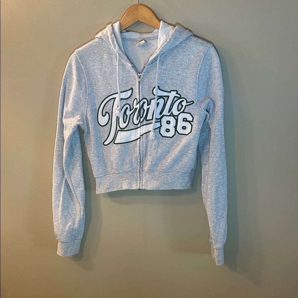 Urban Outfitters Toronto Shrunken Zip-Up Hoodie